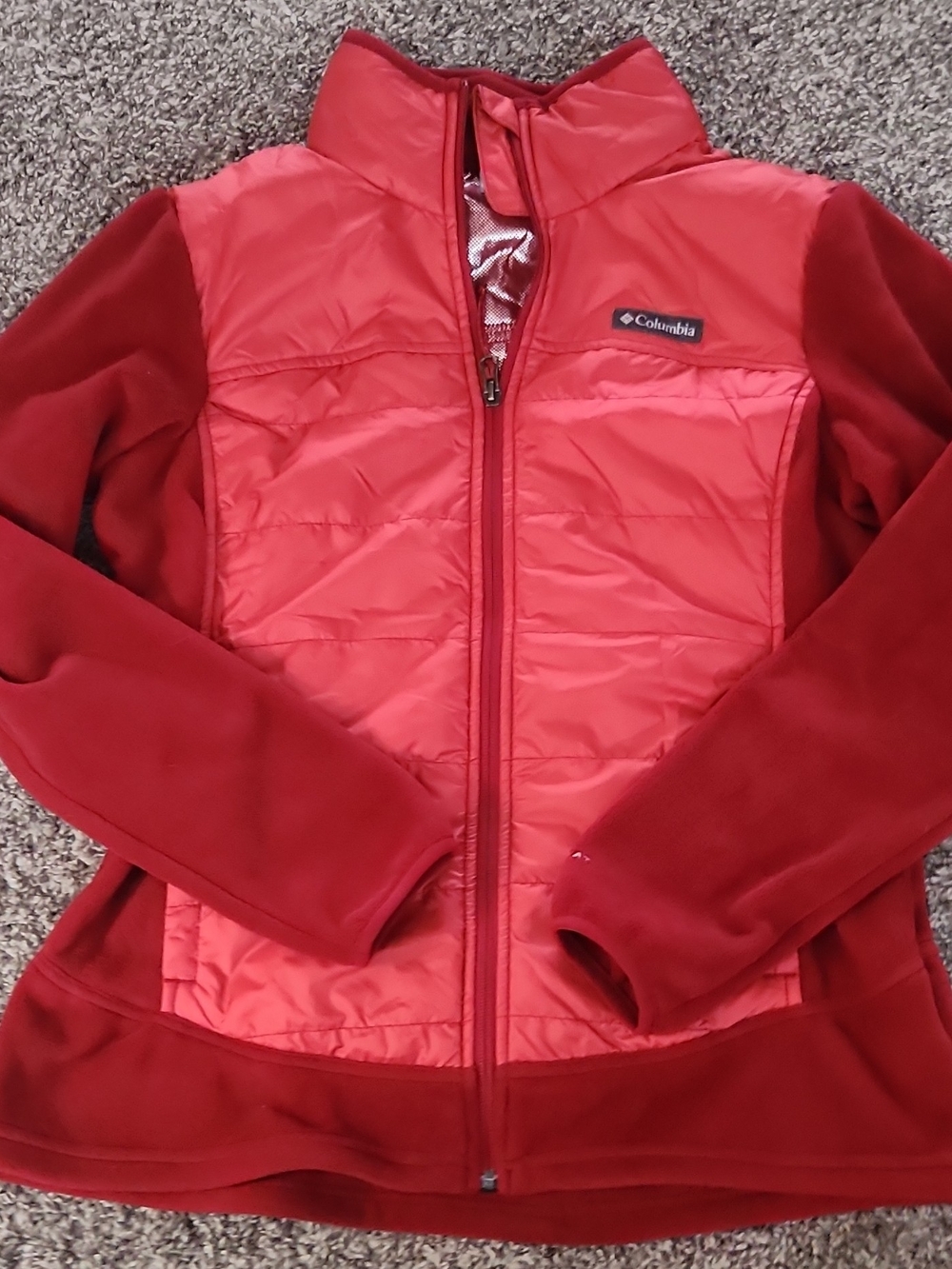 Columbia Red Omni-Heat Fleece Pullover